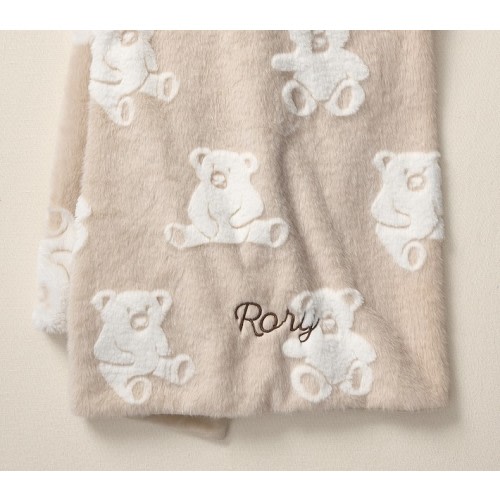 Carved Faux Fur Baby Blanket