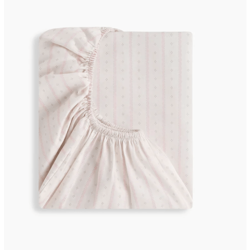Petal Scallops Crib Sheet - Pink | Gooselings