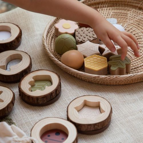 Nature Feel and Find - 24 pc. set in 2024 | Homemade kids toys, Wood cookies, Toddler play