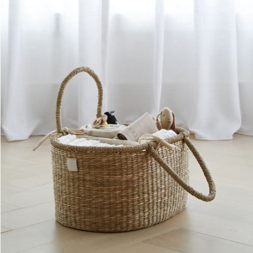 Premium Baby Diaper Caddy Basket Organizer -  Rosa