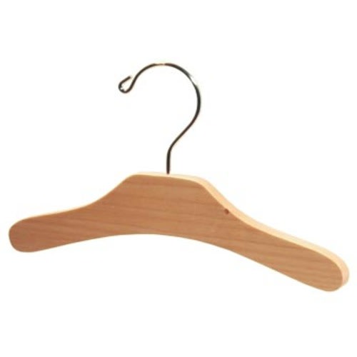 10" Baby’s Wooden Top Hanger with Chrome Hook