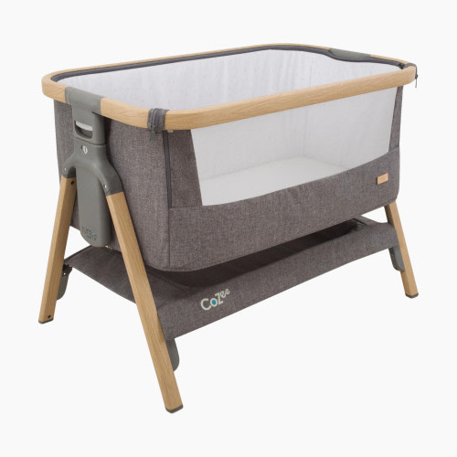 Tutti Bambini CoZee Bedside Crib - Oak/Charcoal