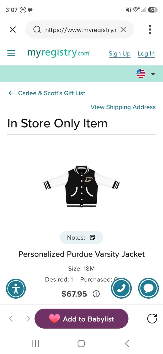 Personalized Purdue Varsity Jacket
