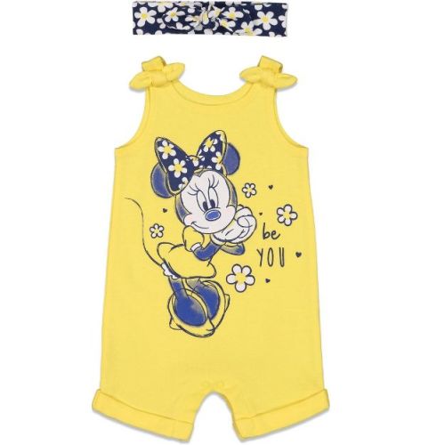 Mickey Mouse & Friends Minnie Mouse Infant Baby Girls Snap Romper And Headband Pink 24 Months