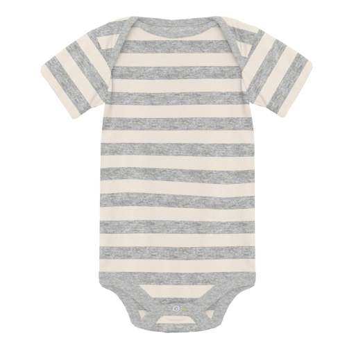 Print Short Sleeve One Piece in Heathered Mist Sweet Stripe
