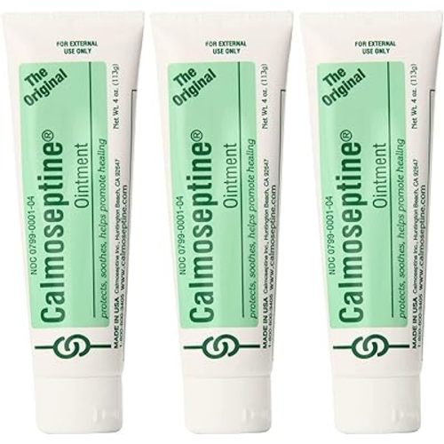 Medline Calmoseptine Ointment Tube 4 Ounce (Pack of 3)
