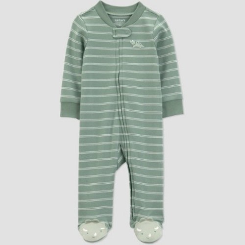 Carter's Just One You® Baby Boys' Striped Dino Sleep N' Play - Green 3M