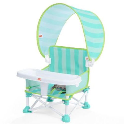 Bright Starts Pop N Sit Cabana Portable Booster Seat with Canopy - Teal