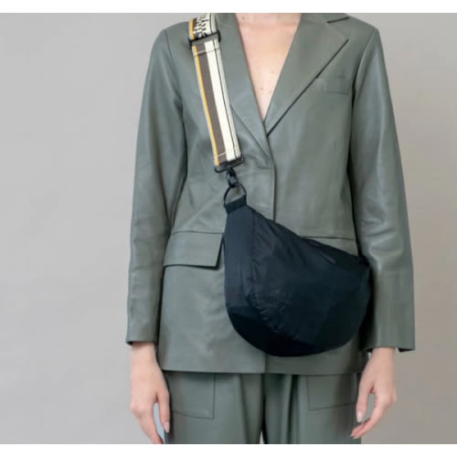 BLACK CROSSBODY MINI DIAPER BAG
