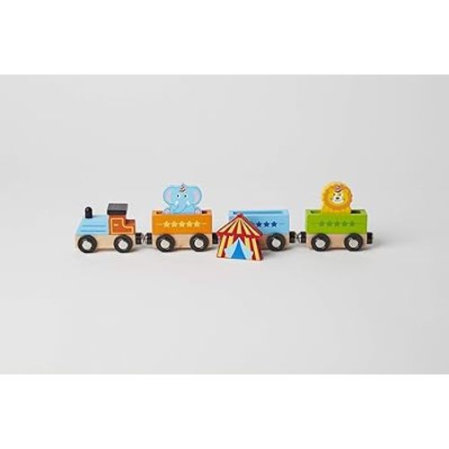 The Original Toy Company Wood Toy Train Playset - Circus Train
