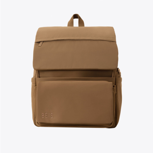 BÉIS 'The Ultimate Diaper Backpack' in Camel - Diaper Bag Backpack in Camel Brown