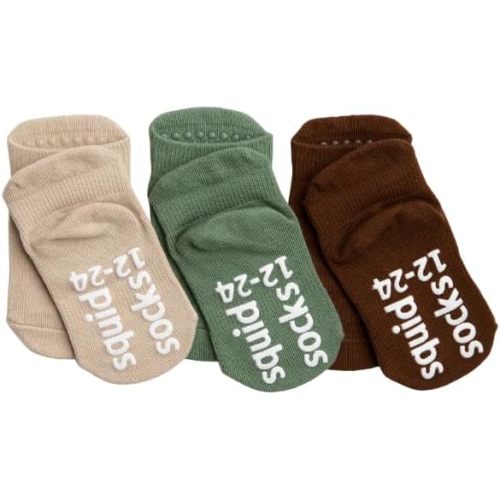 squid socks Cotton Socks | 0-6M, 6-12M, 12-24M, & 2T-3T | Grip Ankle Socks that Stay On | As Seen on Shark Tank