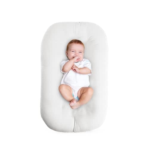 Beisurznga Baby Lounger - Baby Lounger For Newborn, Breathable & Soft Baby Nest Cover Co Sleeping for baby 0-12 Months, Baby Essentials Gifts, Portable Infant Lounger, Baby Snuggle Lounger Me(Natural)