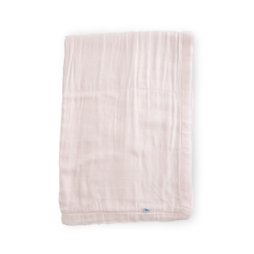 Deluxe Muslin Baby Quilt - Blush