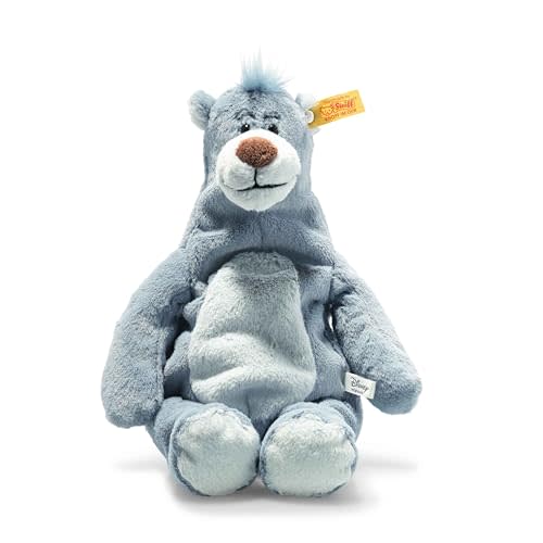Steiff Disney Soft Cuddly Friends Baloo 12", Premium Stuffed Animal, Blue Grey