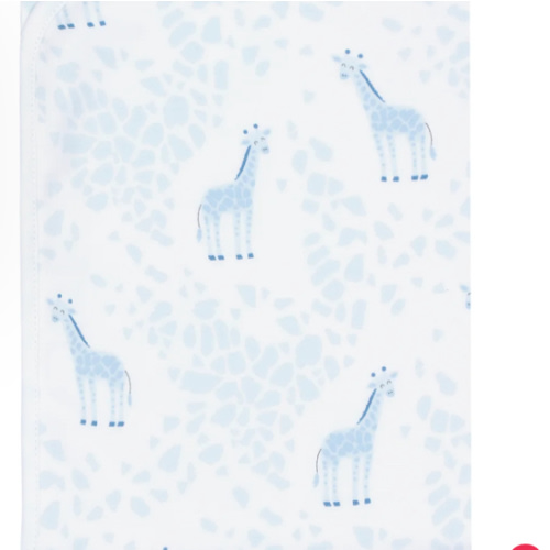 Blue Giraffe Print Blanket