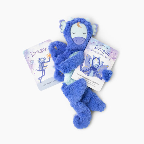 Slumberkins, Inc. Plush Snuggler & Book Bundle - Dragon's Creativity (Disco)