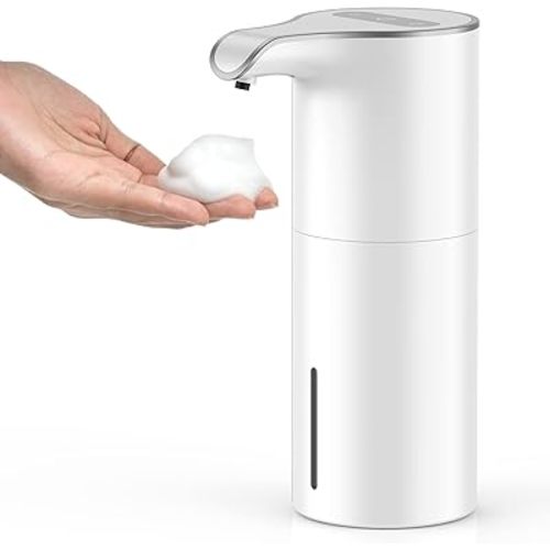 YIKHOM Automatic Foaming Soap Dispenser, 15.37 oz/450mL Soap Dispenser, Electric Touchless Hand Sanitizer Dispenser Foam Soap Dispenser Pump for Kitchen Bathroom, 5 Level Volume USB C Rechargeable