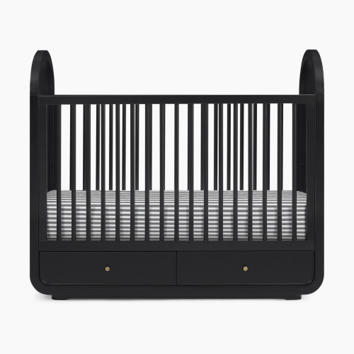 Bellini Aspen 4-in-1 Convertible Crib - Black With Textured Oat