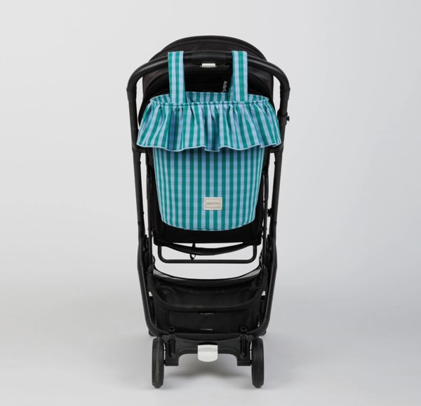 Basket Vichy - Green + Sky Blue - Minicoton