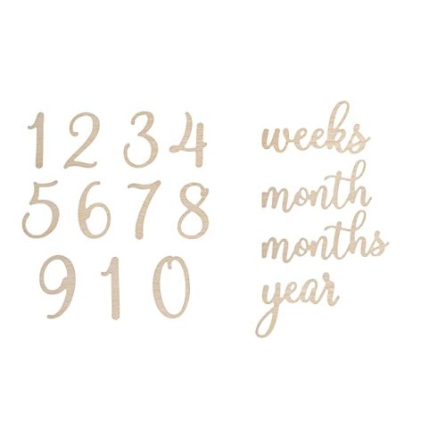 Amazon.com: Pearhead Wooden Milestone Numbers & Words, Baby Announcement Cards, Milestone Marker Keepsakes, Pregnancy Milestone Markers, Wooden Photo Props for Pregnancy and Baby : Electronics
