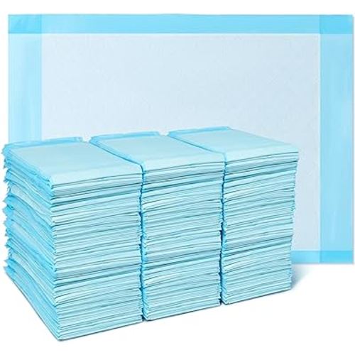 Medline Disposable Chucks Pads, 17 x 24 inches (Pack of 300), Ultra-Light Absorbency Pee Pads for Surface Protection, Disposable Diaper Changing Pads for Baby, Puppy Pads for Dog Potty Training, Blue
