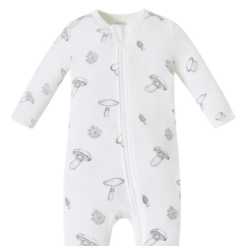 Owlivia Organic Cotton Baby Pajamas, Boys Girls Zip Front Sleep 'N Play Pjs, Footed Sleeper, Long Sleeve
