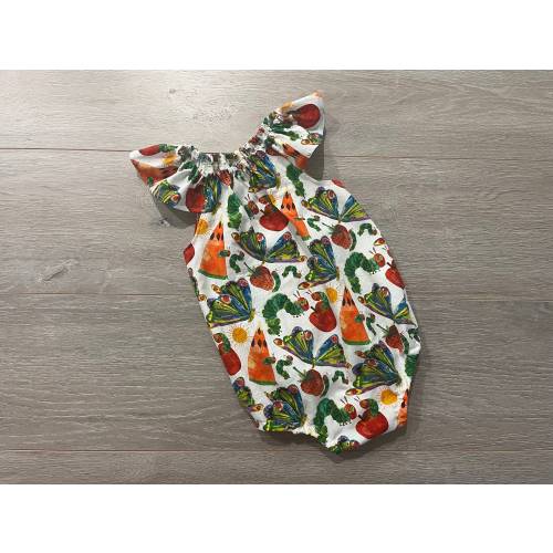 hungry caterpillar Dress, colourful Romper, Summer Playsuit, Food Romper, 1st Birthday outfit, Hungry Caterpillar Romper,