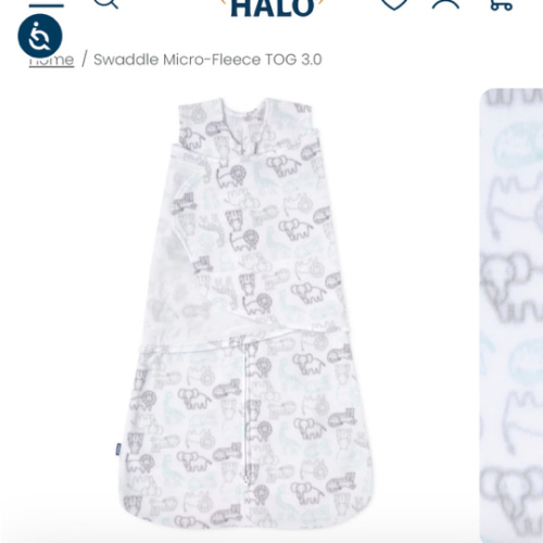 Animal Print Micro-Fleece Swaddle Newborn | HALO