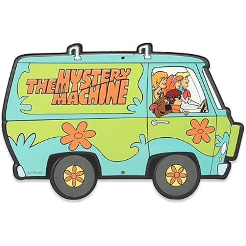 Scooby-Doo Mystery Machine Metal Wall Art - Vintage Scooby-Doo Sign for Kids' Bedroom, Man Cave or Play Room