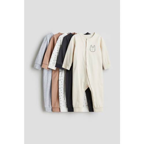 5-PACK LONG-SLEEVED PAJAMA JUMPSUITS