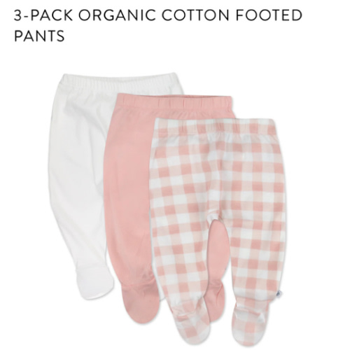 3-Pack Organic Cotton Footed Pants | Honest Baby Clothing