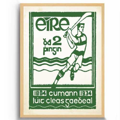 Gaelic Athletic Art Print, Irish Sporting Culture, Gaelic Games of Hurling, Camogie, Football, Handball and Rounders. Ireland Poster print