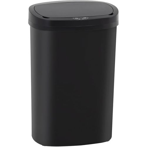 Kitchen Trash Can with Lid, 13 Gallon Automatic Garbage Can for Bathroom Bedroom Home Office 50 Liter Touch Free High-Capacity Brushed Waste Bin