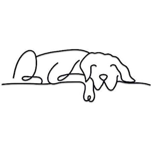 Matani Metal Dog Wall Decor | Dog Wall Art | Metal Wall Art | Metal Wall Decor | Minimalist Room & Living Room Wall Décor (Sleeping Labrador) (Sleeping Dog)