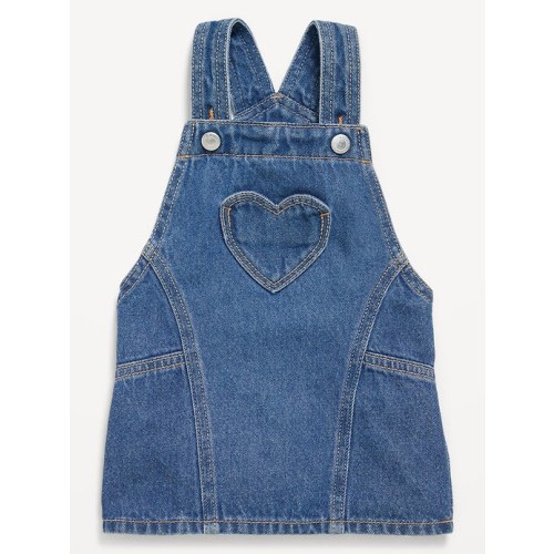 Heart-Pocket Jean Skirtall Dress for Baby | Old Navy