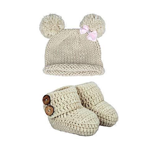 zefen Knit Crochet Baby Booties Newborn Socks Handmade Shoes Deep