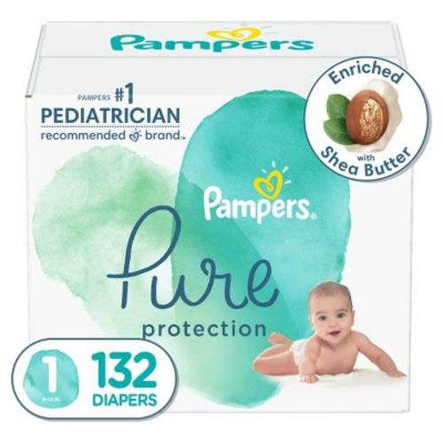 Pampers Pure Protection Diapers Enormous Pack - Size 1 - 132ct