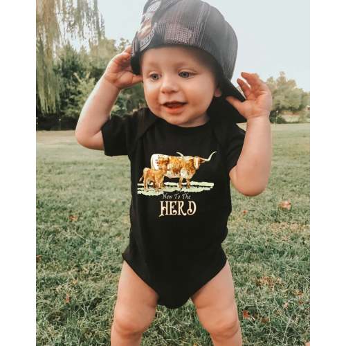 New to the herd baby onesie