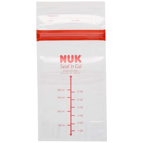 NUK Simply Natural Seal n' Go Breast Milk Bags, 50CT