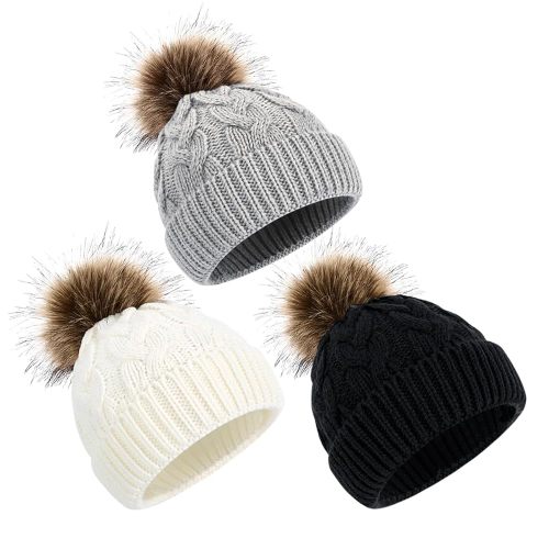 DANMY Baby Beanie Hat, Infant Newborn Toddler Winter Warm Knit Cap for Little Boys Girls, Winter Warm Hat
