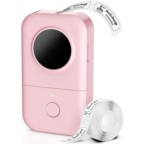 Phomemo Label Maker Machine, D30 Portable Handheld Bluetooth Mini Label Printer, Multiple Templates for Smartphone Thermal Small Label Maker Rechargeable Easy to Use for Home Office School