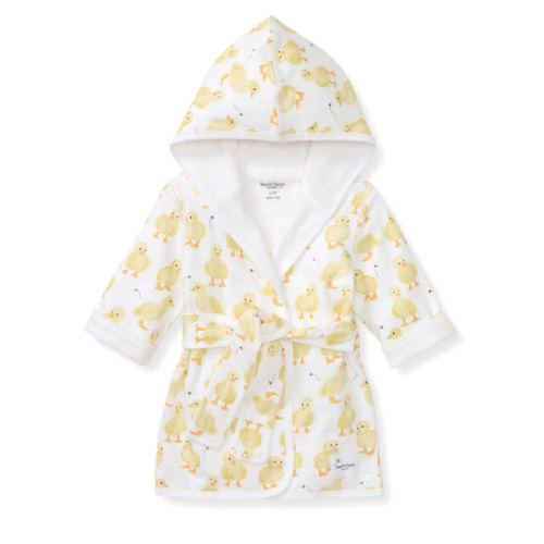 Organic Cotton Knit Terry Hooded Robe - Little Ducks