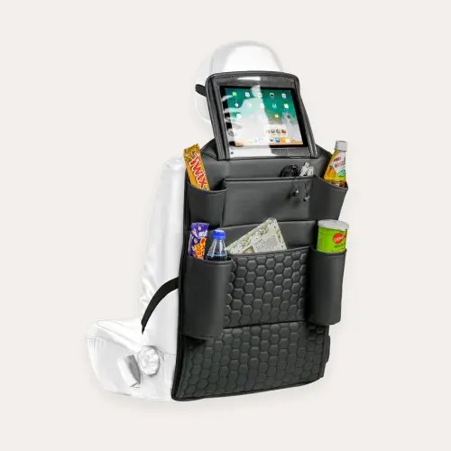 Car Back Of Seat Organizer  |  Black “Hexy” by Owleys