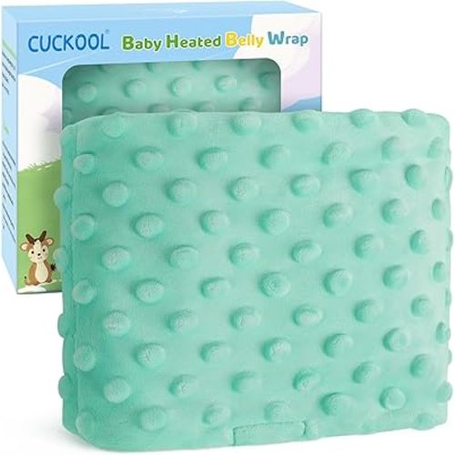 Baby Colic and Gas Relief, Heated Tummy Wrap for Newborns Belly Relief by Soothing Warmth, Baby Heating Pad Swaddling Belt Relief & Soothe Gas, Colic and Upset Stomach for Newborns to Toddler (Green)