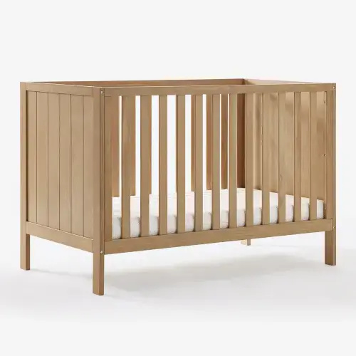 HARPPA Grevia | 5-in-1 Convertible Wooden Baby Crib – Compact Crib for Apartments, Newborn & Infant Bedding Solution, Ideal for Small Spaces