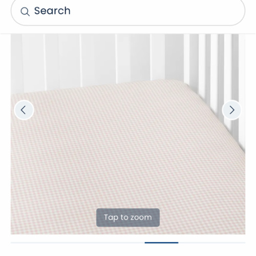 Ditsy Gingham Classic Cool Organic Cotton Percale Fitted Crib Sheet