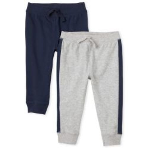 Baby Boys Side Stripe Pants 2-Pack - Thunder blue