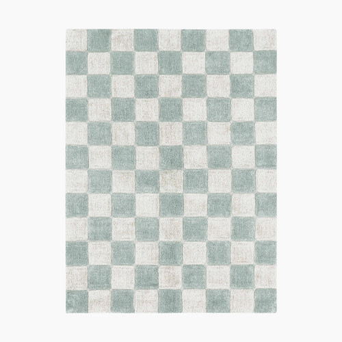 Lorena Canals Kitchen Tiles Washable Rug - Blue Sage, 4' X 5' 3"