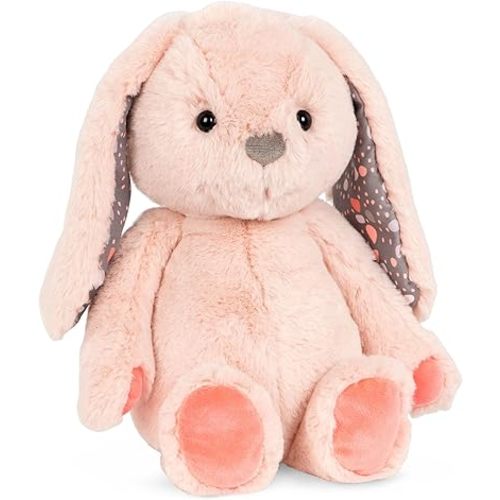 B. toys- B. softies- 12" Pink Plush Bunny - Huggable Stuffed Animal Bunny Toy- Soft & Cuddly- Washable- Newborns, Toddlers, Kids-0 Months +